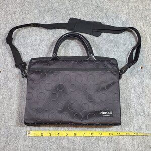 denali Padded Black Messenger/Tablet Bag w/ Handles and Strap Case Tote